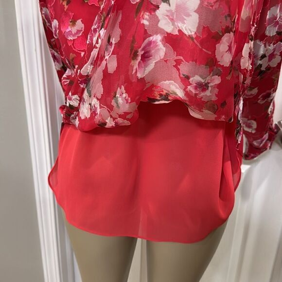 ELIE TAHARI PRIMROSE SHIRT PEONY MULTI - Picture 13 of 14